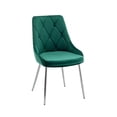 thumbnail image 3 of Porthos Home Tam Tufted Velvet Dining Chairs with Chrome Legs (Set of 2), 3 of 7