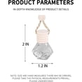 thumbnail image 4 of 5 pack hanging car air fresheners, car interior decoration 8ml essential oil diffuser aromatherapy pendant empty glass bottle, with vent clip wooden cap and rope fragrance decorations (5, diamond), 4 of 5