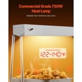 thumbnail image 4 of VEVOR Food Heat Lamp, 750W Hanging Commercial Food Heating Warmer, Stainless Steel Electric Strip Heater Light with Cord, Heatlamp Warming Equipment for Food Restaurant, Buffet, and Catering Kitchen, 4 of 9