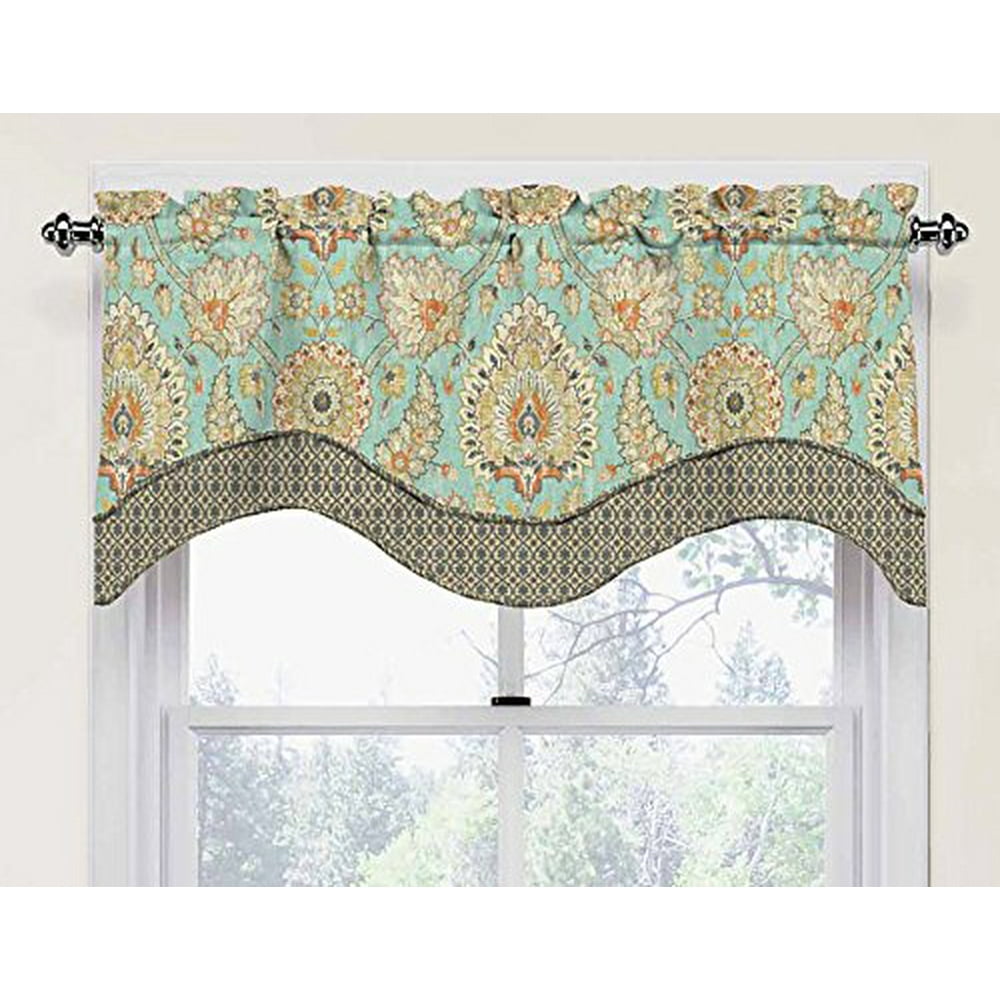 WAVERLY Valances for Windows Clifton Hall 52" x 18" Short Curtain Valance Small Window