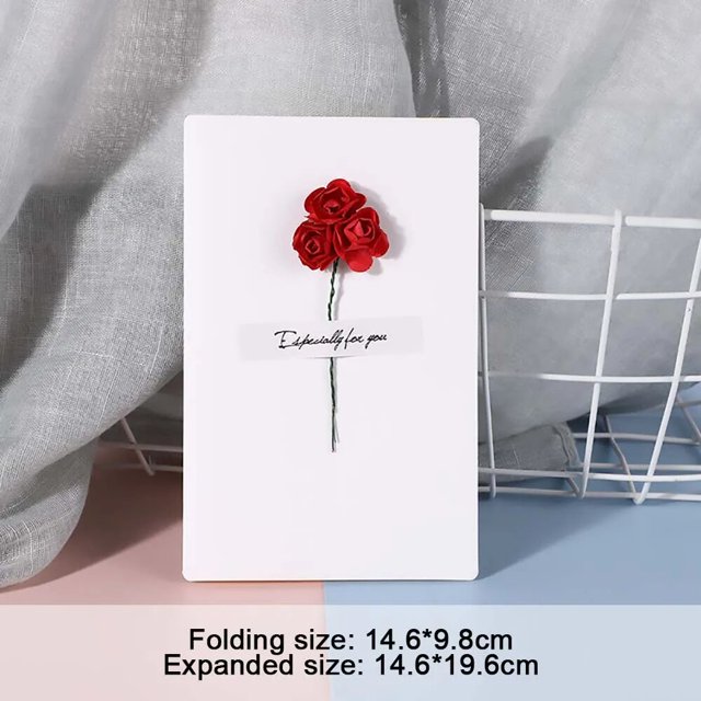 Tarjeta de felicitación de flores secas de 3 colores, Papel Kraft Retro, decoración de caja de regalo de cumpleaños, Acción de Gracias, bricolaje, creativo, nuevo