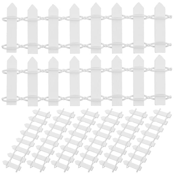 8pcs Mini Wooden Picket Fence for Crafts, Garden Decoration, Flowerpot, Bonsai, Dollhouse, Landscape Accessories