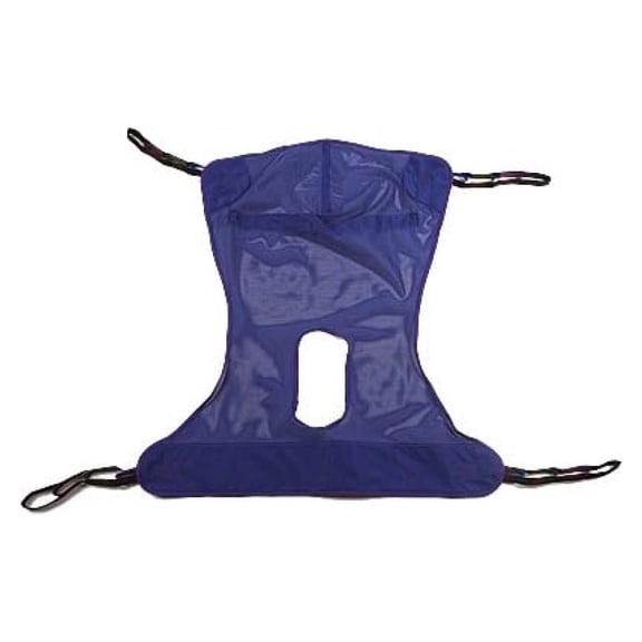 Full Body Mesh Patient Lift Sling – X-Large with Commode Opening