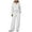 White, variant on felwors Women's 2 Piece Lounge Sets Side Slit Outfits Wide Leg Tracksuit Comfy Loungewear Fashion Sweatsuit Light Green, M