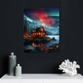 thumbnail image 4 of COMIO Northern Lights Wall Art Nature Snow Mountain Landscape Canvas Picture Artwork, Green Aurora Borealis Wall Decor Modern Farmhouse Scenery Painting for Living Room Bedroom Office Home Decoration, 4 of 4