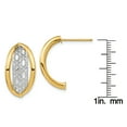 thumbnail image 2 of Primal Gold 14 Karat Yellow Gold With White Rhodium Diamond Cut Post Earrings, 2 of 4