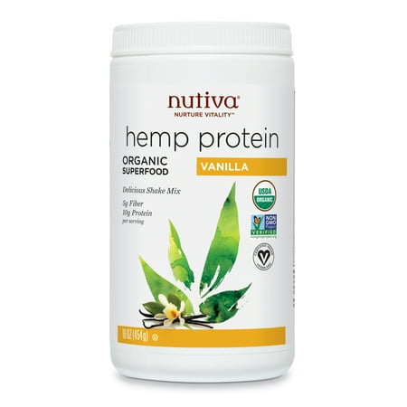 Nutiva Organic Hemp Protein Powder, Vanilla, 1.0 Lb, 15