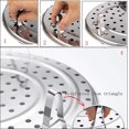 thumbnail image 4 of 4pcs Rond en Acier Inoxydable Cuisinière à Vapeur à Pression Crémaillère 20/22/24/26cm, 4 of 5