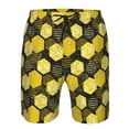thumbnail image 3 of Vsdgher Geometric Pattern with Bee Men's Beach Shorts, Surfing shorts, Swim trunks, Quick Dry Swim Trunks for Surfing Beach Fun -X-Large, 3 of 6