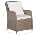 thumbnail image 4 of vidaXL 9 Piece Garden Dining Set Brown, 4 of 5