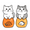 Gray Cute Cat, variant on Yayeee Table Runner 70 inches Long Home Kitchen Dinning Party Decoration, Beige Cute Cat