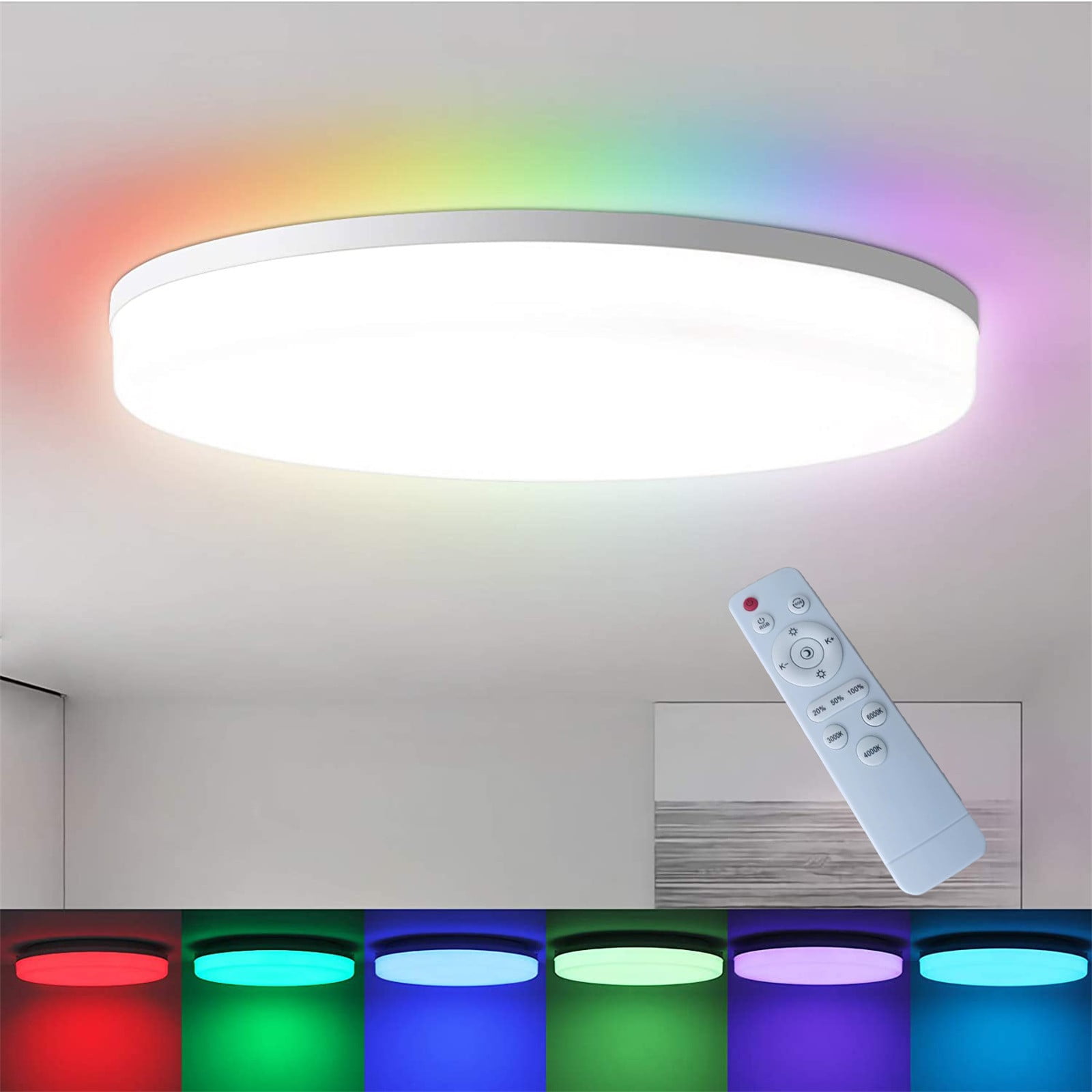 XEOVHV Embedded Intelligent Ceiling Lamp LED WiFi And Alexa Compatible  Adjustable-backlight WiFi Intelligent Ceiling Lamp The best choice for  saving money