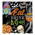 thumbnail image 3 of Ambesonne Halloween Shower Curtain, Eat Drink and Be Scary, 69"Wx75"L, Charcoal Grey Multicolor, 3 of 3