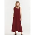 thumbnail image 2 of SIEANE Women's Summer Dress Casual Sleeveless Crew Neck Dress Tiered Maxi Beach Dress with Pockets, 2 of 4