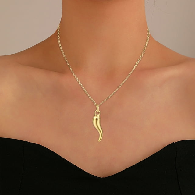 Small Pepper Color Retaining Stainless Steel Pendant Accessories Titanium Steel Jewelry Necklace