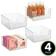 thumbnail image 2 of mDesign Kitchen Plastic Storage Organizer Bin with Open Front - 4 Pack - Clear, 2 of 8