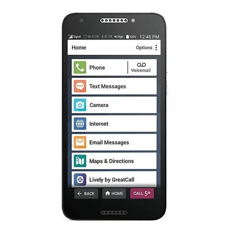 GreatCall Jitterbug Smart2 No-Contract Easy-to-Use 5.5 Smartphone for Seniors
