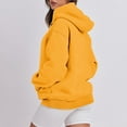thumbnail image 3 of Outfmvch Hoodies Womens Hoodies Women'S Solid Color Zipperless Long Sleeved Pullover Hooded Sweater Zip Up Hoodie Women Yellow Xl, 3 of 4
