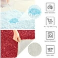 thumbnail image 6 of Coolnut Bright Red Glitter Texture Bathroom Rug 24"×16",Non-Slip High Absorbent Bath Mat Rug Machine Washable Bahtub Mats Home Decor, 6 of 7