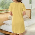 thumbnail image 4 of QSXADF Women's Nightgowns Sleep Shirts Sleepwear Dress Nightdress Short Sleeve Crew Neck Graphic With Pockets Soft Women Summer Pajamas Soft Loungewear, 4 of 7