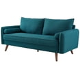 thumbnail image 4 of Loveseat and Sofa Set, Fabric, Teal Blue, Modern Contemporary Urban Design, Living Lounge Room Hotel Lobby Hospitality, 4 of 7