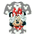 thumbnail image 2 of Camisetas de Mickey Mouse para niñas de 1 a 14 años, camisetas de moda de verano para niñas, camisetas casuales de dibujos animados de manga corta de Disney, camisetas Costumes6T Gao Jinjia LED, 2 of 2