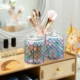 thumbnail image 3 of Yayeee 4 Pack Qtip Holder Dispenser for Bathroom with Lid Cotton Swab Canister, Purple Art Pattern, 3 of 6