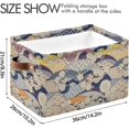 thumbnail image 3 of GZHJMY Japanese Kimono Pattern Foldable Canvas Storage Bin, Sturdy Fabric Storage Basket with Handles, Storage Cube Box for Organizing Shelf Nursery Toy Closet 1PCS#176, 3 of 7