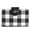 Black White Gingham, variant on Women's Medium Corner Zip Wallet With Gingham Print (Blue Multi)
