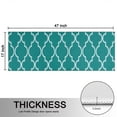 thumbnail image 5 of Kitchen Rugs Sets Of 2,Teal Geometric Quatrefoil Pattern Anti Fatigue Kitchen Mat Rugs Non Slip Washable,Decorative Kitchen Floor Mats for Kitchen,Sink,Laundry,17"X47", 5 of 5