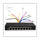 thumbnail image 2 of Conmutador inteligente Ethernet de 8 puertos, conmutador de red de alto rendimiento de 1000 Mbps, concentrador RJ45, inyector de Internet, enchufe estadounidense, 2 of 8