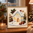 thumbnail image 5 of Christmas Diamond Art Kits For Adults, DIY Framed Pearl Bead Diamond Art Set, Christmas Snowy Cabin Pattern Craft Kit, Great Indoor Wall Art Decor For Holiday Season, 5 of 6