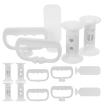 25pcs White Plastic Cheerleading Pom Poms Handle for Sports Events and Celebrations 501g