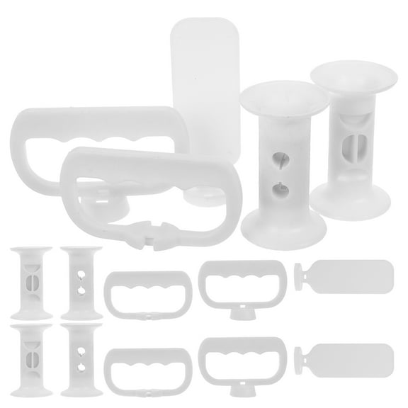 25pcs White Plastic Cheerleading Pom Poms Handle for Sports Events and Celebrations 501g