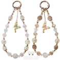 thumbnail image 1 of Abalorios para teléfono ANROFA, correa de pulsera de cristal con cuentas en forma de mariposa, 1 of 7