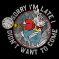 thumbnail image 2 of Boy's Alice in Wonderland The White Rabbit Sorry I'm Late  Graphic Tee Black Large, 2 of 5