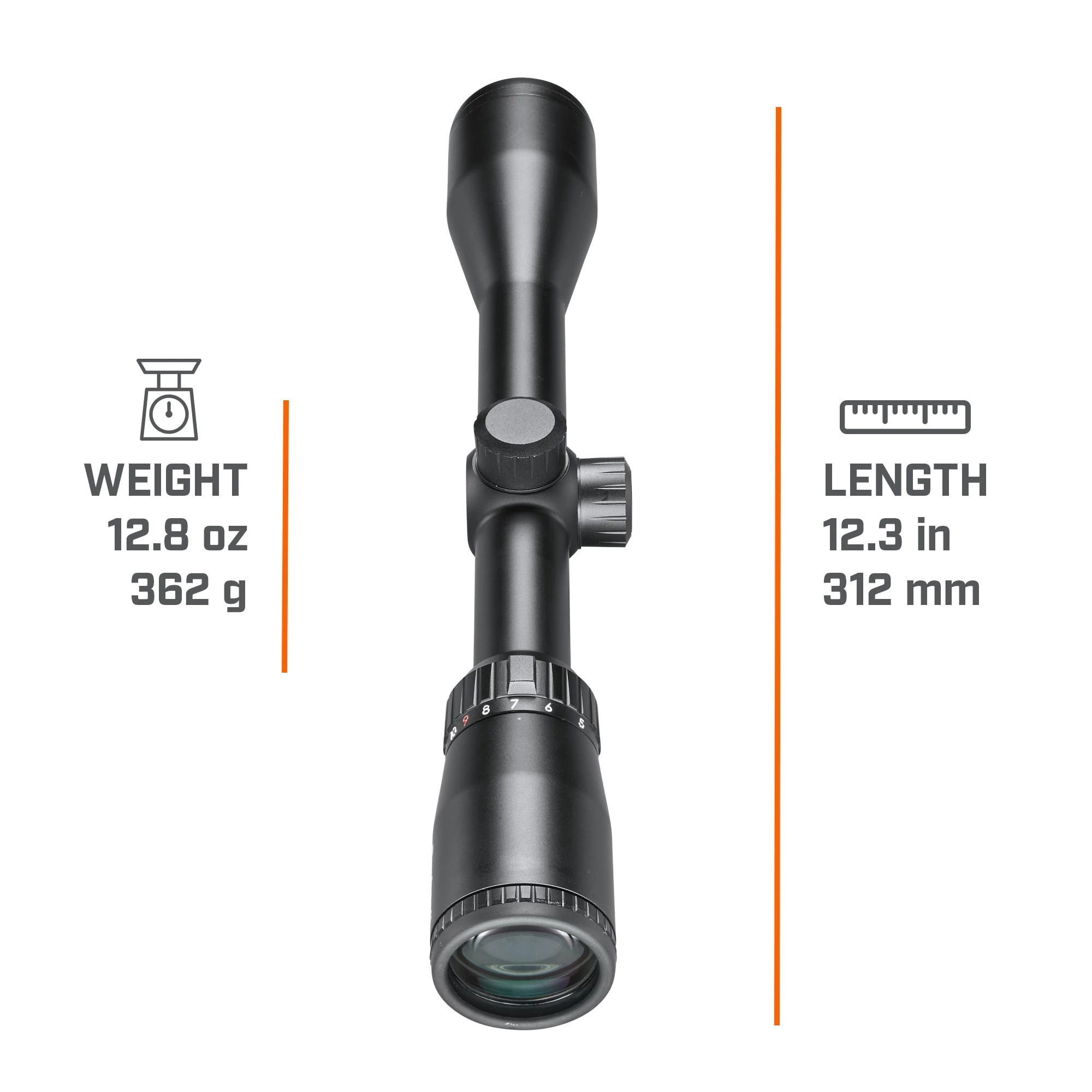 Bushnell Legend 4-12x40mm Riflescope, Rainguard HD Coating, DOA Quick Ballistic Reticle, Black, BL4124BS11