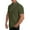 Army Green, variant on HOLEI Men Summer Solid Stand Collar Short Sleeve Casual Loose Shirt for Men Light Blue 2XL