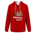 thumbnail image 4 of Yteetum Christmas Hoodies for Women Oversized Crewneck Christmas Print Long Sleeve Knit Pullover Drawstring Hooded Sweatshirts Top Womens Casual Loose Xmas Holiday Print Round Neck Hoodies Fall, 4 of 4