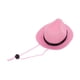 thumbnail image 1 of M Buder Sombrero Vaquero para Mascotas Lindo y Divertido Disfraz Occidental Ajustable para Gatos y Perros Pequeños Ideal para Fiestas Cumpleaños y Uso Diario Color Rosa y Material Transpirable, 1 of 9
