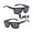 Black, variant on LOCS Sunglasses Flat Top Plastic Frames One Piece Black Lenses Gangster Style