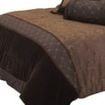 thumbnail image 2 of 10 Piece King Polyester Comforter Set with Paisley Pattern Design, Brown- Saltoro Sherpi, 2 of 2