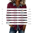 thumbnail image 4 of Women's Denim Collar Knit Sweater Long Sleeve Button V Neck Patchwork Pullover Casual Retro Tops for Fall Winter, 4 of 4