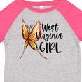 thumbnail image 4 of Inktastic West Virginia Girl- Butterfly Girls Toddler T-Shirt, 4 of 5