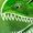 Green, variant on T-Rex head in green watercolor Men's White T-shirt