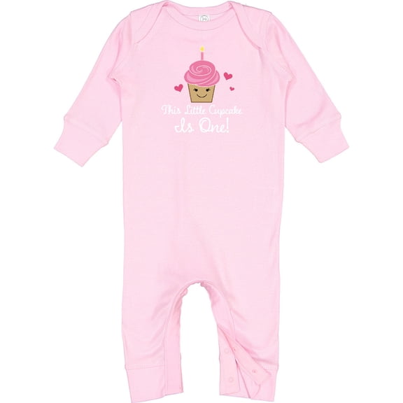 Inktastic 1st Birthday Cupcake Girls Cute Baby Romper Coveralls