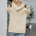 thumbnail image 6 of Fanxing Women's Full Zip Up Hoodie Jacket Casual Long Sleeve Hooded Sweatshirts Pockets Track Coat for Women Khaki XL, 6 of 6