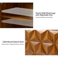 thumbnail image 4 of Modern Anti-tip Storage Accent Cabinet 2 Doors Dresser with Adjustable Shelves Walnut, 4 of 8