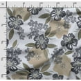 thumbnail image 2 of Soimoi Floral Print, Poly Taffeta Fabric Decor Sewing Fabric By The Yard- 56 Inch WideDecorative Fabric For Outdoor Upholstery, Umbrellas And Home Accents-Brown, 2 of 5