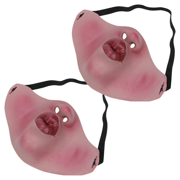 Minkissy 1Set Funny Half Face Mask Durable Cosplay Face Cover